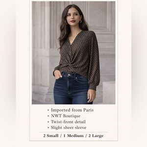 Paris Twist Blouse (NWT) |
